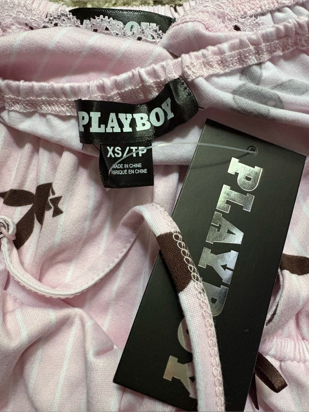 Playboy NWT 2PC Pajama Logo Lounge Set - Size XS - Picture 5 of 5